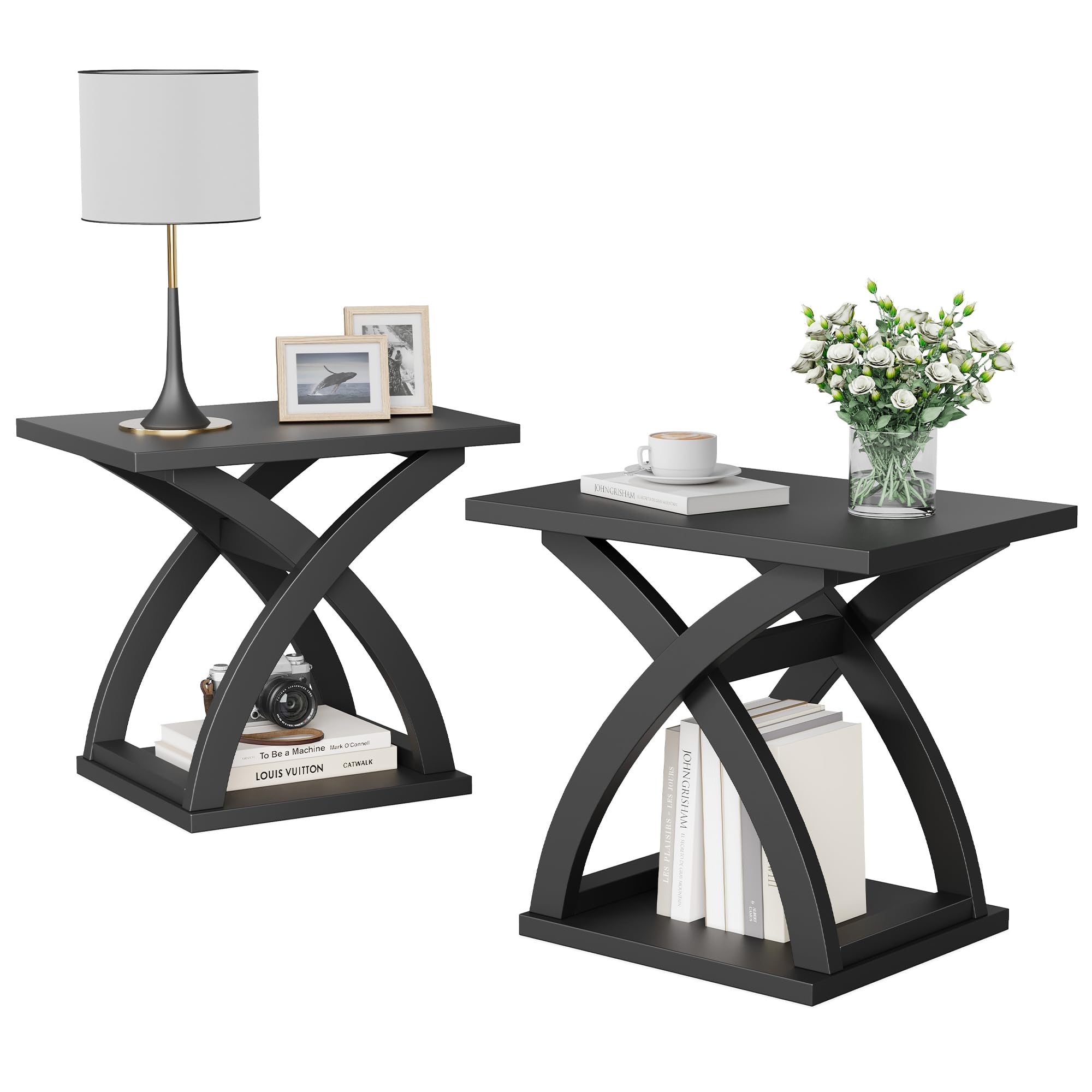 Amazon.com: ChooChoo End Side Table Set of 2, Modern End Table